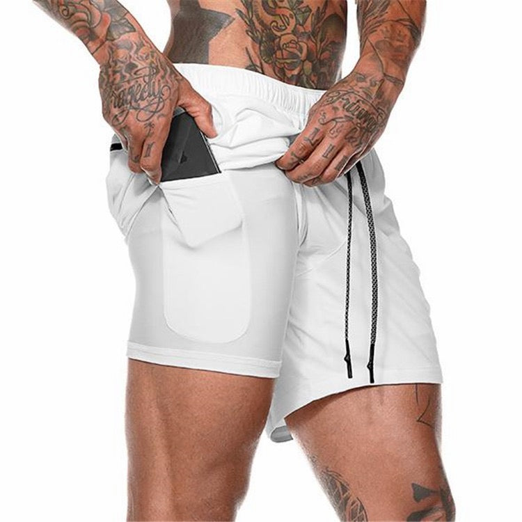 Breathable running shorts - phone pocket