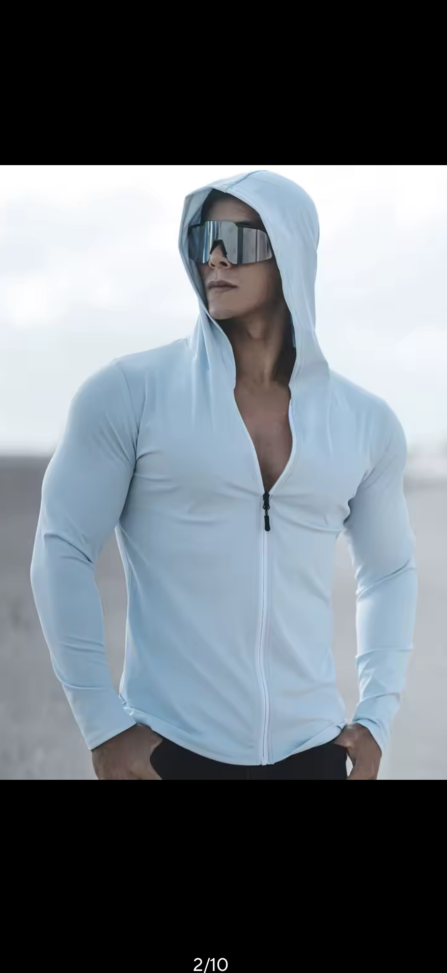 Muscle fit hooded jackets