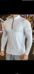Muscle fit breathable half zip