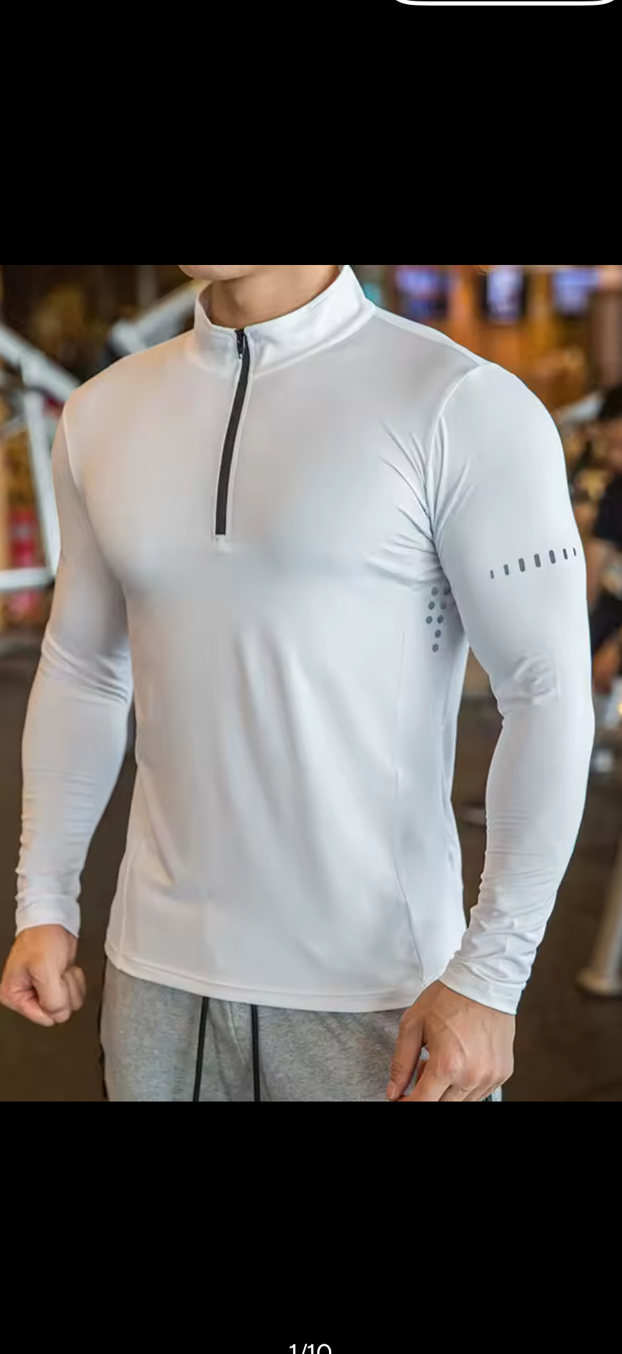 Muscle fit breathable half zip